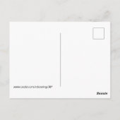 Cute Penguin on ice Blue Winter Cartoon Briefkaart (Achterkant)