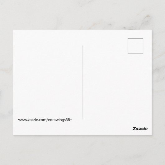 Cute Penguin on ice Blue Winter Cartoon Briefkaart (Achterkant)