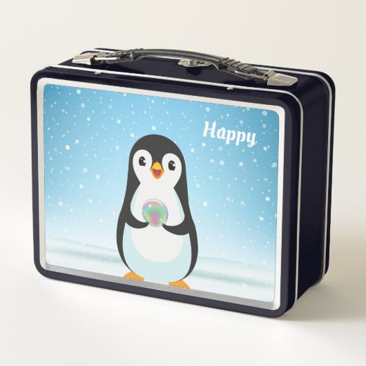 Cute Penguin on Light Blue (Achterkant)