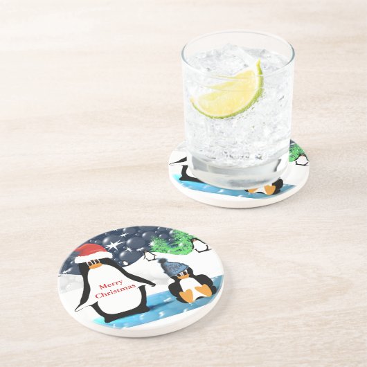 Cute Penguin Onderzetters (Zijkant)