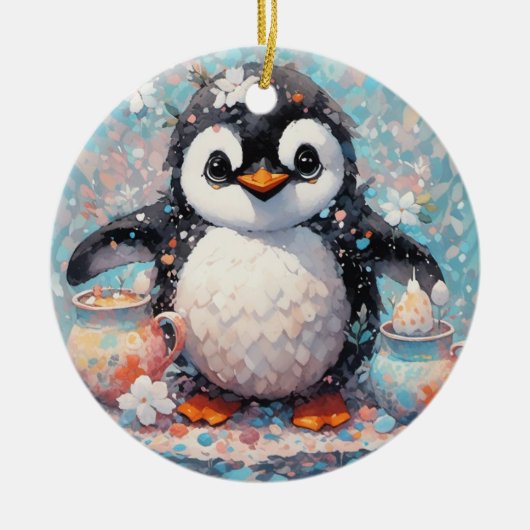 Cute Penguin Ornament (Voorkant)