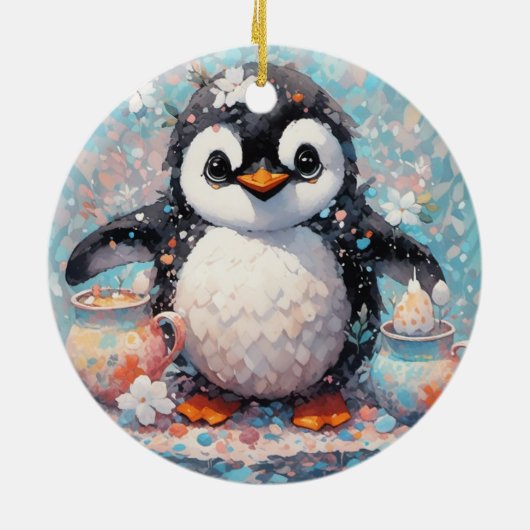 Cute Penguin Ornament (Achterkant)
