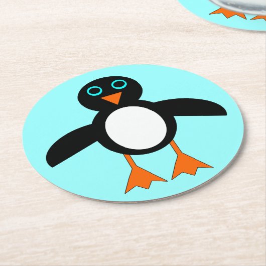 Cute Penguin Paper Onderzetters (Gebogen)