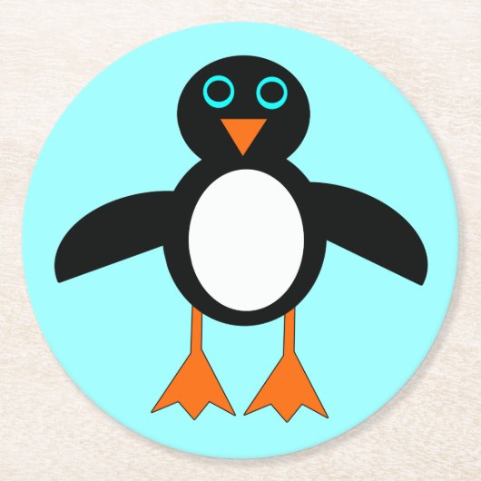 Cute Penguin Paper Onderzetters (Voorkant)