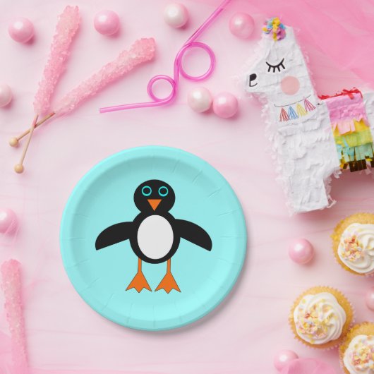 Cute Penguin Paper Party Borden Papieren Bordje (Feest)