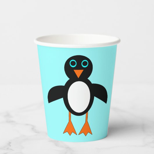 Cute Penguin Papieren Bekers (Achterkant)