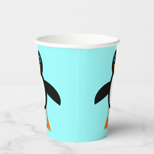 Cute Penguin Papieren Bekers (Rechts)