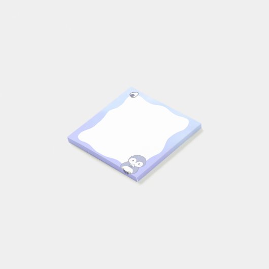 Cute Penguin Pastel Notes | Kawaii Sticky  (Schuin)