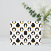 Cute Penguin Pattern Briefkaart (Staand voorkant)