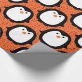 Cute Penguin Pattern Cadeaupapier (Hoek)