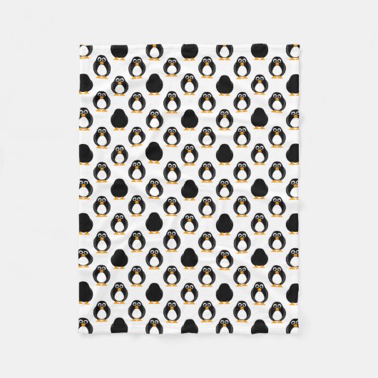 Cute Penguin Pattern Fleece Deken (Voorkant)