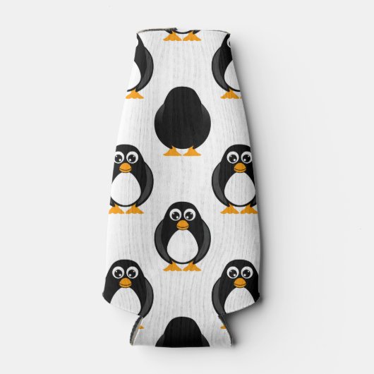 Cute Penguin Pattern Flesjeskoeler (Voorkant)