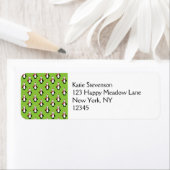 Cute Penguin Pattern on Green Background Etiket (Insitu)