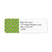 Cute Penguin Pattern on Green Background Etiket (Voorkant)