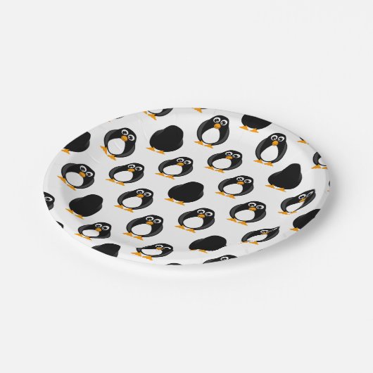 Cute Penguin Pattern Papieren Bordje (Gekanteld)