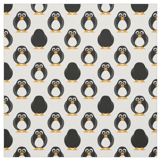 Cute Penguin Pattern Stof (Swatch)