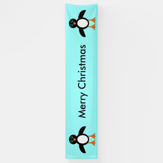 Cute Penguin Personalized Banner (Verticaal)