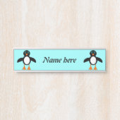 Cute Penguin Personalized Deurbordje (Voorkant)