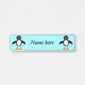 Cute Penguin Personalized Deurbordje (Voorkant)