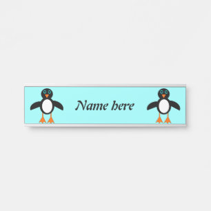 Cute Penguin Personalized Deurbordje