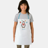 Cute Penguin Personalized Kinder Holiday Apron Schort (Insitu)