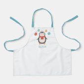 Cute Penguin Personalized Kinder Holiday Apron Schort (Voorkant)