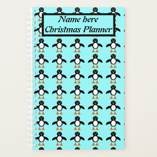 Cute Penguin Personalized Planner (Voorkant)