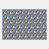 Cute Penguin Persoonlijke Kerstmis Inpakpapier Vel (Voorkant 2)