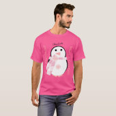 Cute Penguin Persoonlijke Kerstmis T-shirt (Voorkant volledig)
