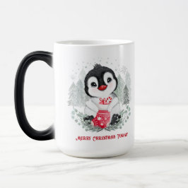 Cute Penguin Persoonlijke kerstMok Magische Mok