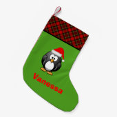 Cute Penguin Persoonlijke kerststopping Kleine Kerstsok (Voorkant (Hangend))