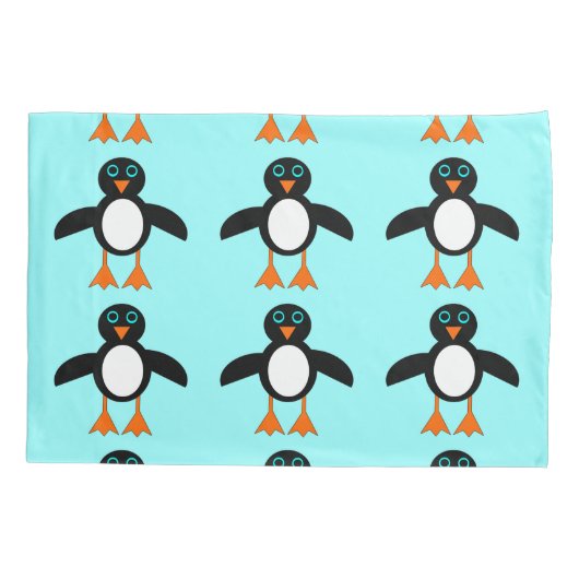 Cute Penguin Pillowcase Kussensloop (Achterkant)