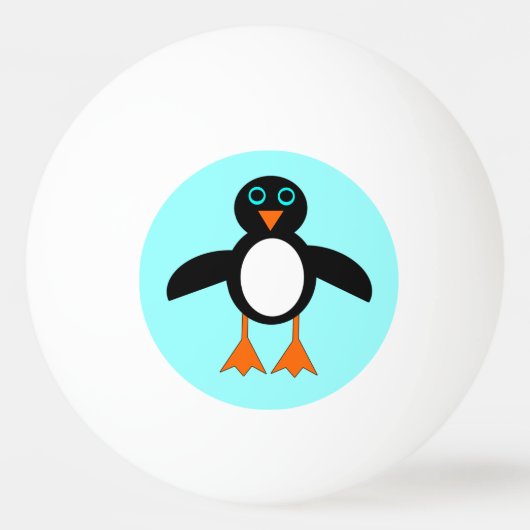 Cute Penguin Ping Pong Ball (Voorkant)