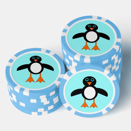 Cute Penguin Poker Chips (Opstapeling)
