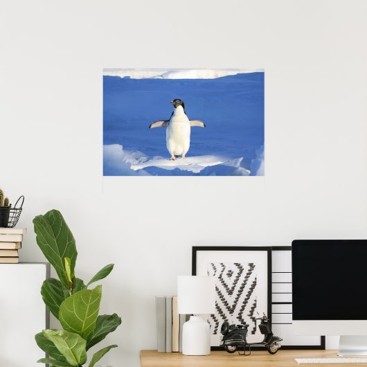 Cute Penguin Poster (Thuiskantoor)