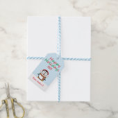 Cute Penguin Prettige feestdagen Gift Label Cadeaulabel (Met Touw)