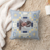 Cute Penguin Quilt Baby Birth Stats Personated Kussen (Deken)