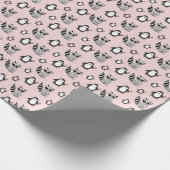 Cute Penguin Racoon Buddies Baby Gift Pink Cadeaupapier (Hoek)