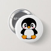 Cute Penguin Ronde Button 5,7 Cm (Voorkant /achterkant)