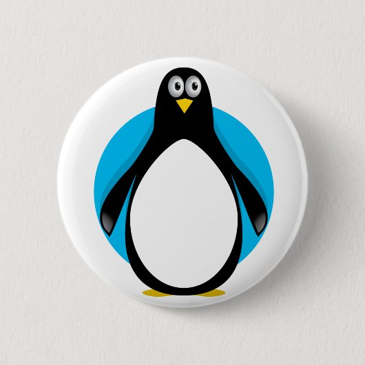 Cute Penguin Ronde Button 5,7 Cm (Voorkant)