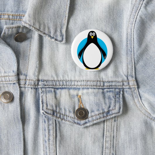 Cute Penguin Ronde Button 5,7 Cm (In situ)