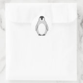 Cute Penguin Ronde Sticker (Tas)