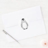 Cute Penguin Ronde Sticker (Envelop)