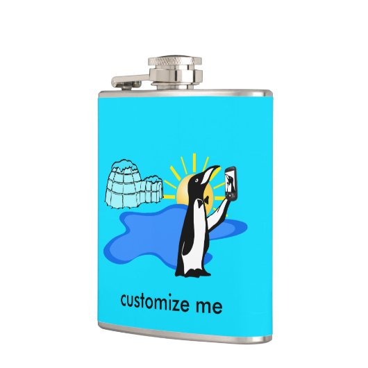 Cute Penguin Selfie Humor Cool Blue Custom Heupfles (Links)