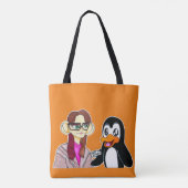 Cute Penguin Shopping bag Tote Bag (Achterkant)