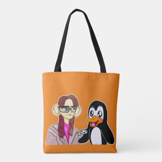Cute Penguin Shopping bag Tote Bag (Achterkant)