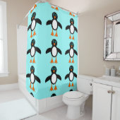 Cute Penguin Shower Curtain Douchegordijn (In situ)
