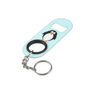 Cute Penguin Sleutelhanger Flessenopener (Achterkant Gekanteld)