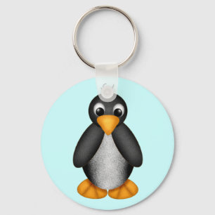 Cute Penguin Sleutelhanger - Gepersonaliseerd