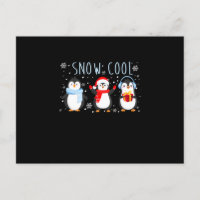 Cute Penguin Snow Cool Winter Kerstmis
